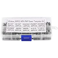 Yosoo Health Gear Juego de Surtido de transistores de 10 valores BC337- BC327- 2N2222- 2N2907- 2N3904- 2N3906- Paquete…